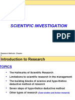Scientific Investigation: Research Methods: Chapter 2