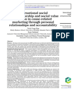 International Social Entrepreneurship and Social Value Creation in Cause-Related Marketing Through Personal Relationships and Accountability