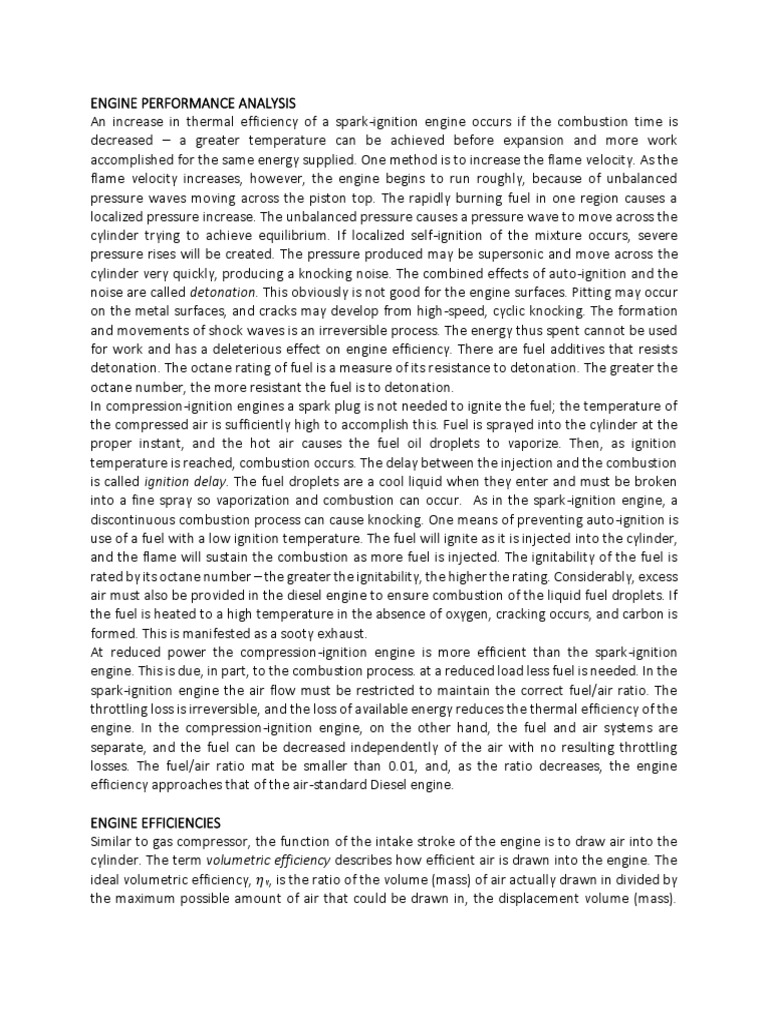 Engine Performance Analysis | PDF | Internal Combustion Engine | Diesel