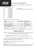 How To Calculate Your GPA & Major GPA: Course Credits Grade Merit Points