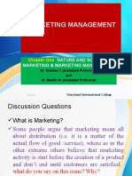 Nature and Scope of Marketing & Marketing Management