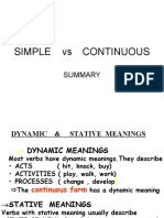 SIMPLE Vs CONT SUMMARY