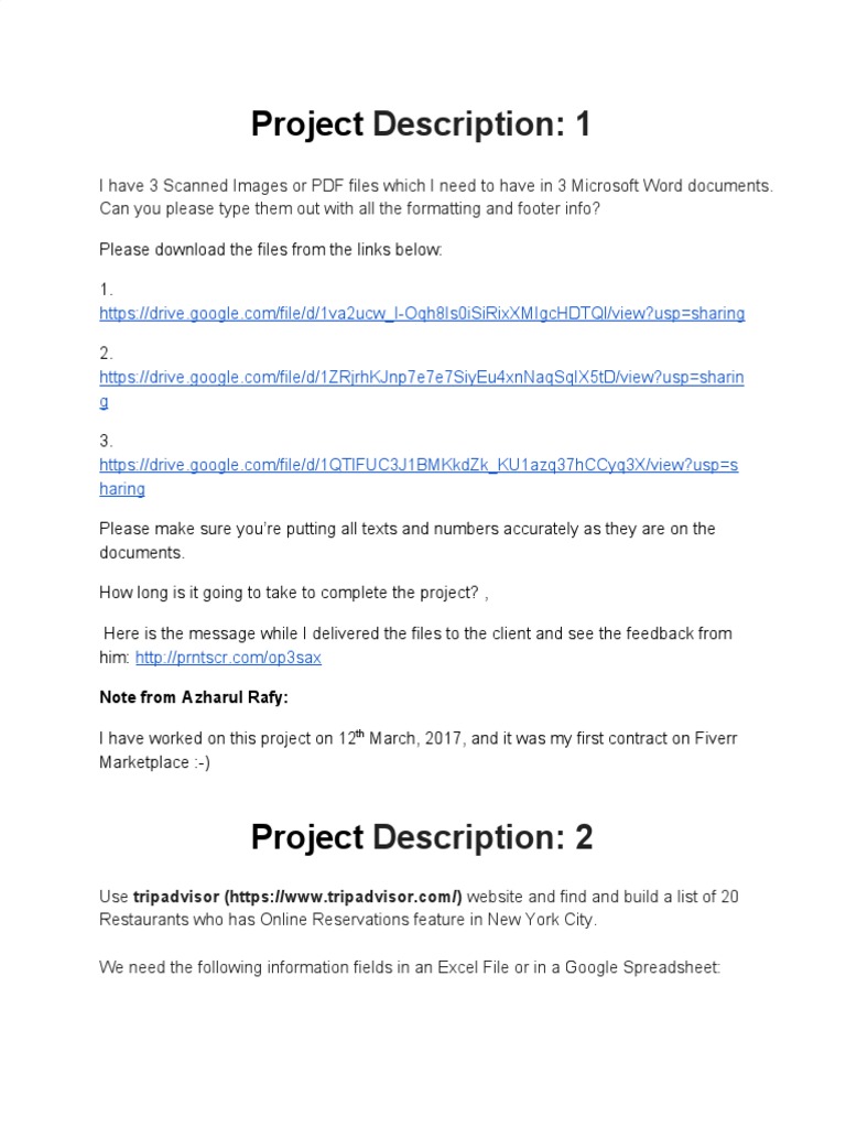 Document Formatting and Data Collection Tasks | PDF | Linked In ...
