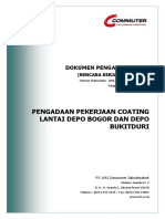 RKS Pengadaan Pekerjaan Coating Lantai depo Bogor dan depo Bukitduri