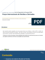 Caderno EPE de Preços Internacionais de Petróleo e Derivados - PDE 2030