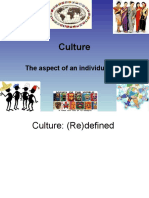 Culture: The Aspect of An Individual Life!