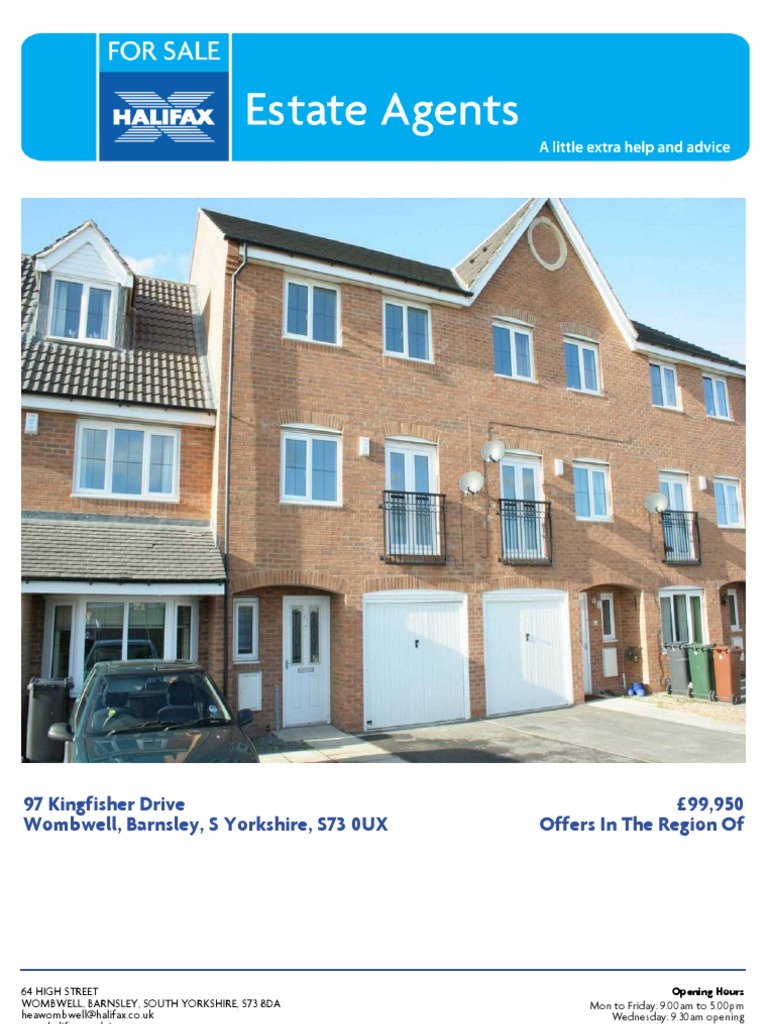 97 Kingfisher Drive Wombwell, Barnsley, S Yorkshire, S73 0UX 99,950