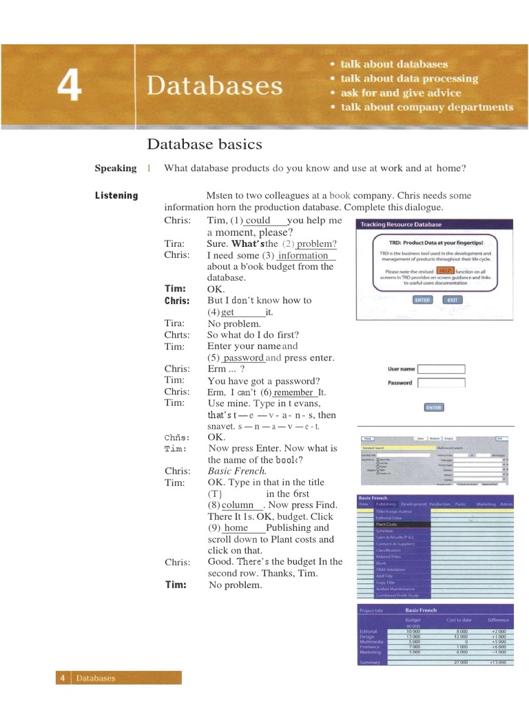 Database Basics for IT Communication | PDF | Information Technology ...