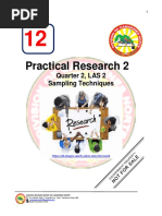 Practical Research 2: Quarter 2, LAS 2 Sampling Techniques