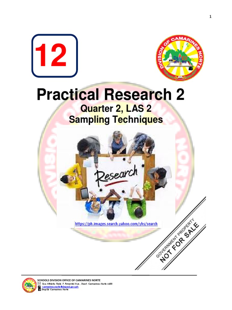 Practical Research 2: Quarter 2, LAS 2 Sampling Techniques | PDF ...