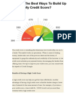 What Are The Best Ways To Build Up My Credit Score