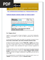 Concordância - recibo de doações estavam errados