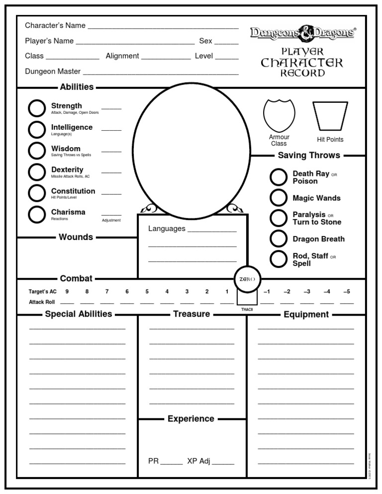 D&amp;D Sheet | PDF