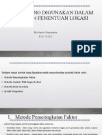 Metode Yang Digunakan Dalam Pemilihan Penentuan Lokasi