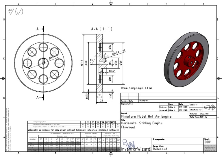 Inventorwizard: Miniature Model Hot Air Engine Horizontal Stirling ...