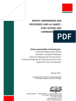 Effets Chroniques Des Pesticides Sur La Sante - 2001