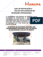 Manual de instalação e utilização do deflagrador de munições (pipoqueira