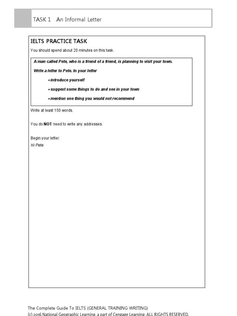 General Training Practice - Writing | PDF | Reason | Experience