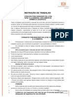 Instrução de Trabalho - Manuseio de Lã de Vidro e Lã Mineral