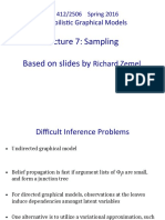 Lecture 7: Sampling Based On Slides By: Probabilis6c Graphical Models