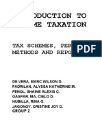 Written Output - Intro To Income Tax & Tax Schemes, Periods, and Methods and Reporting