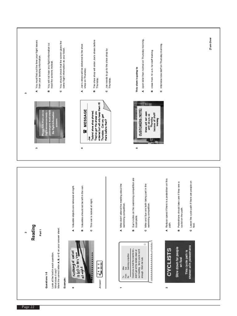 PET Reading and Writing | PDF | Orkney | Nature