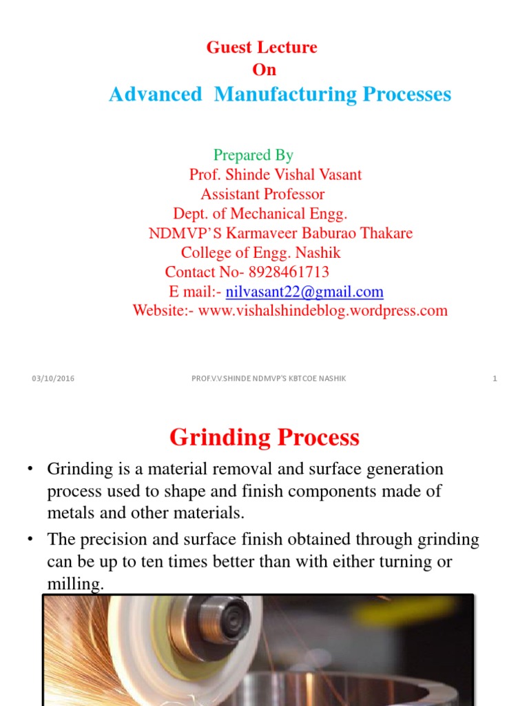 Grinding and Surface Finishing Processes PDF Grinding (Abrasive