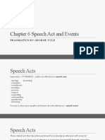 Speech Acts and Events