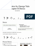 Chapter II - III Pragmatics by George Yule