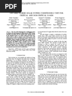 Off-Grid Hybrid Solar Power Conditioning Unit For Critical and Non-Critical Loads