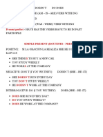 Simple Present - Present Progressive Simple Past Past Progressive Present Perfect