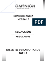 Concordancia Verbal 2: Redacción