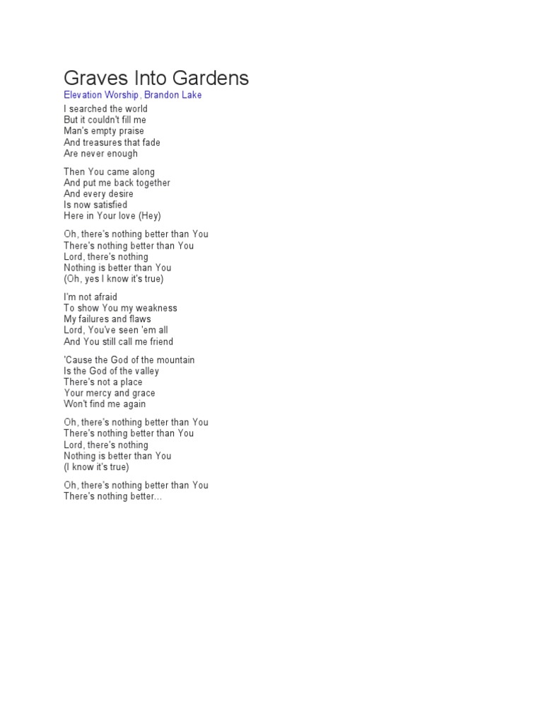 Graves Into Gardens PDF