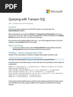 Querying With Transact-SQL: Lab 8 - Grouping Sets and Pivoti NG Data