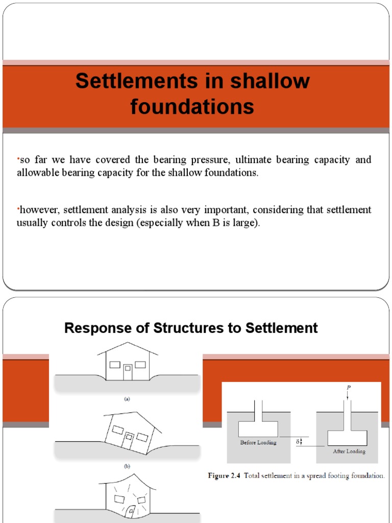 4-Settlement of Shallow Foundations | PDF | Linear Elasticity | Soil ...