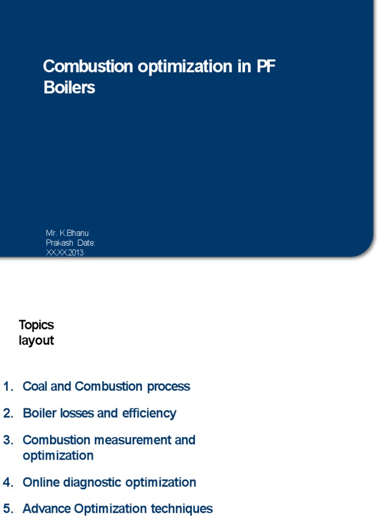 Combustion Optimization in PF Boilers | PDF | Combustion | Coal