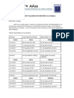 Calendario Talleres Exploratorio