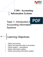 Topic 1-Introduction To Accounting Information Systems