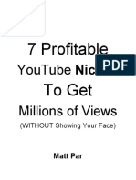7 Proftible Niches For Youtube