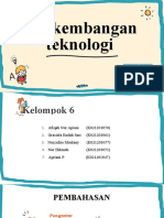 Perkembangan teknologi dalam berbagai bidang