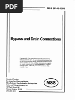 Bypass and Drain Connections: MSS SP-454998