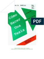 Sabino, J. C. Como Hacer Una Tesis (Libro Completo)