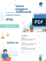 Pendaftaran Penyelenggara Sistem Elektronik (PSE) : Lingkup Privat