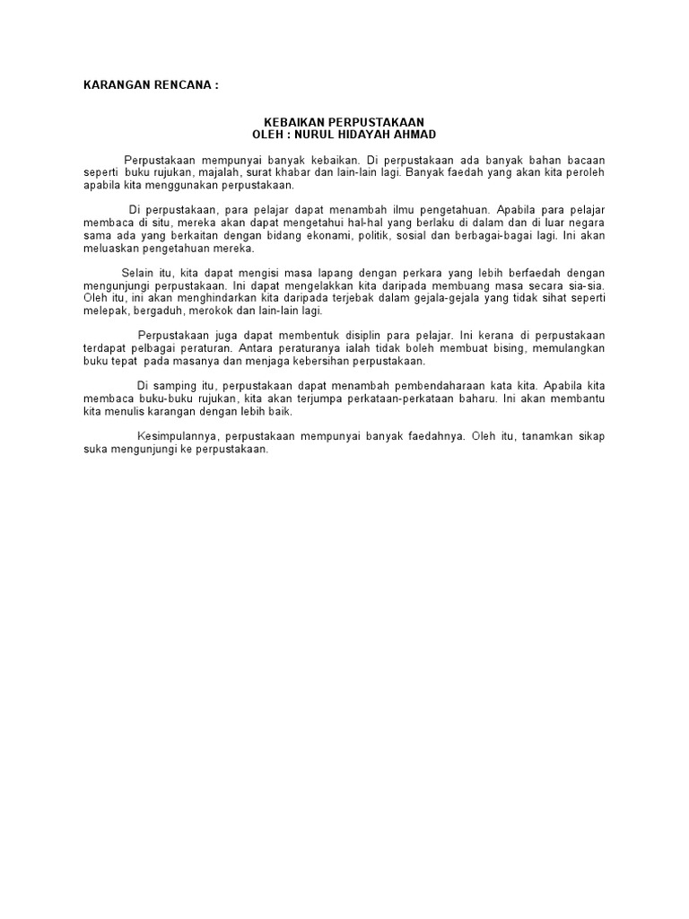 Karangan Rencana | PDF
