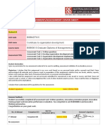 BSBMGT615 - Assessment Cover Sheet