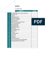 Inventory of Equipment