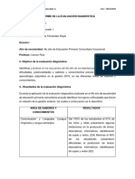 Informe de La Evaluación Diagnostica 4to