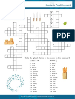 Singular To Plural Interactive Crossword