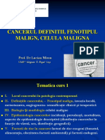 Curs Onco 1 Ce Este Cancerul - Fenotip Malign, Celula Maligna