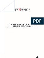 Ley 15 - 2001 Deporte Navarra